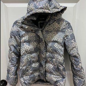 GapKids Girls Floral Grey Puffer Jacket